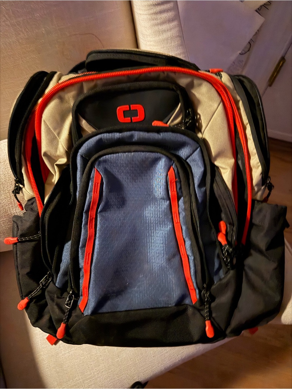 OGIO Renegade Pro Tech Backpack - Rare Tan/Blue/Red Edition
